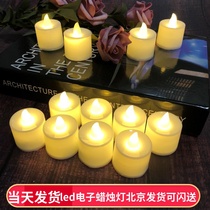 Halloween diy Pumpkin handmade led button battery small bulb mini with switch electronic luminous candle light