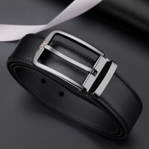 Belt Men Youth 100 Hitch Bull Leather Pants With Students Genuine Leather Han Edition Brief Young Tide Paul Mens Needle Buckle Belt