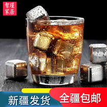 Xinjiang delivery 304 stainless steel Ice Cube quick freeze ice ice grain ice wine Stone Beer metal ice artifact
