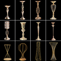 Wedding props European gold metal Wrought iron mermaid flower main table flower stand Check-in table ornaments Home vase