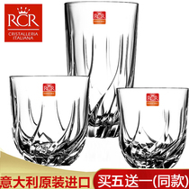 Italy Imports RCR Crystal Glass Cups Heat Resistant Juice Milk Cup Beer Mug Whisk Cups Water Mug