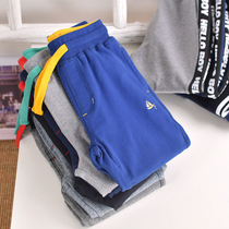 21 years of spring boys and girls spring and autumn terry cotton closing foot sports trousers Joker casual pants