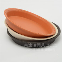 Dr. Hua relief thick round resin tray PP resin durable torso large tray flower pot tray special offer