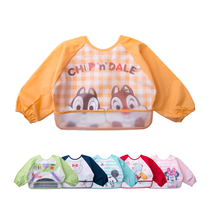 Baby EVA waterproof cover Baby anti-dirty anti-dressing children with sleeves to eat pocket double layer cartoon anime Japanese