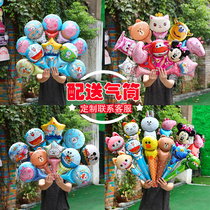 Swing the air polo net red cartoon children microquotient suction powder drainage ground to push for small gift event theorizer with bar