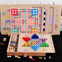 Flying chess five-way chess chess-chess-functional one-board childrens puzzle chess-type big wooden toys