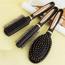 Comb curly hair comb for women and men fluffy roll comb Inner buckle blow styling Barber shop special roller wooden comb Round roller comb