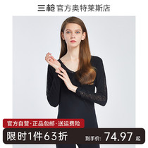 Thick and low-collar lace warm top in three shots Jiu Moder female autumn winter bottom sweater lady autumn warm clothes