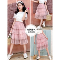 bei lan semir girls dress spring models of 2022 new children's summer gauze skirt 'tween a 12-year-old girl punta