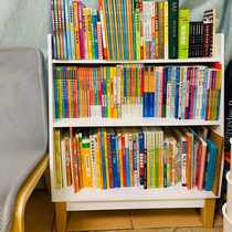 Childrens bookshelf simple landing solid wood bay window bookcase storage cabinet rack household ins picture book rack White