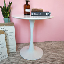 Nordic designer Round Table hotel coffee table and chair round negotiation table glass simple ins Net red small round table