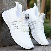 Summer fashion brand mens sneakers mesh breathable mens shoes versatile soft-soled mesh shoes casual shoes deodorant white shoes tide