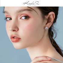 6-sided drill minimalist Joker single product Crystal drill ball earrings earrings earrings earpin earrings earrings earpin earrings earears clip earless female European and American small