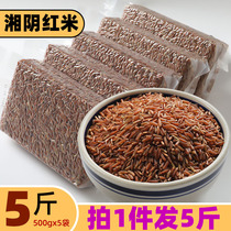 Red rice 5 pounds vacuum packaging new farmers red rice red blood rice Brown rice whole grains eat red rice