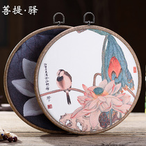 Chinese embroidery frame painting Chinese style classical hanging painting Mural hanging painting Classical Chinese living room study background decorative painting