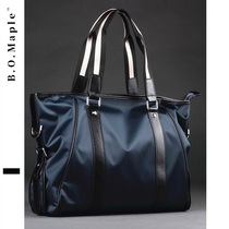 BOMaple high-grade briefcase mens waterproof Oxford cloth business casual Nylon fashion portable shoulder bag bag