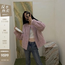 CC fur priceless sister hand workshop series imported purple standard mink fur coat female short