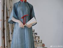 Hanfu incoming custom stand-up collar half-sleeve closed collar half-sleeve round neck half-sleeve shirt Silk half-sleeve shirt