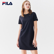 FILA Phila Fiele official womens dress 2021 summer new fashion sports knitted sequin dress women