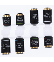 Optical Microscope 195 Type 4X10X40X100X Infinity Far Flat Field Achromatic Objective standard RMS Interface