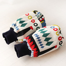Pure cotton cloth student sleeves childrens cartoon sleeves office baking Korean-style long Luokou short anti-fouling sleeves