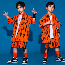 Children's Street Dance Suit Summer Performance Clothing Boys Handsome Hip-hop Clothing Girl Hip Show Dance Show