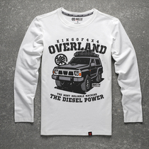 Cross-country Lakes Autumn Winter Original Printed Pure Cotton Long Sleeve Round Neckline T-shirt Y60 Long sleeves T-shirt