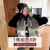 (Take a 50 percent off) cotton-padded vest women wear a waistcoat short loose Korean version of Down horse jacket