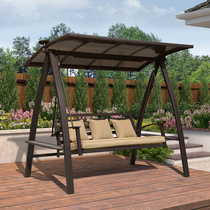 Purple leaf outdoor swing courtyard swing swing chair outdoor hanging chair villa terrace garden swing chair