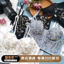 Xiaofen bra thin collection comfortable white French thin underwear set soft sexy soft steel ring