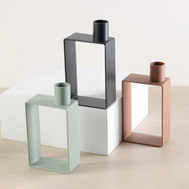 Nordic light luxury Candlestick ornaments candlelight dinner props atmosphere decoration supplies European style simple restaurant candle holder