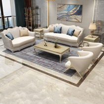 European luxury leather sofa 123 combination of large and small household headskin type luxury wooden sofa