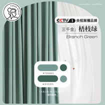 Three thousand gold 2021 New Hook curtain modern simple light luxury living room bedroom shading finished custom qw