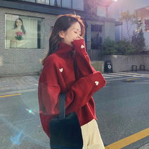 Hong Kong Chao Brand High Neck Loose Skinny Sweater Coat Women's 2021 Winter New Women's Fashion Joker Cashmere Sweater