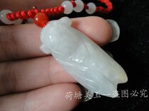 Natural jadeite jade A goods cicada blockbuster pendant Know pendant student pendant help academic special package express