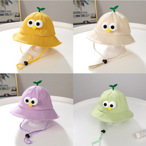 Baby hat spring and autumn new fisherman hat baby cute cartoon tide male and female childrens cartoon sun visor sun hat