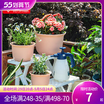 Alice flower pot plastic resin potted green plant multi-meat thickened anti-ceramic balcony size Love Lithseed flower pots