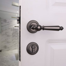 Taiwan Yibili Gray Black American Silent Room Solid Wood Door Lock Bedroom Door Lock Household General Model