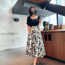 Net red fried street dress two-piece summer fashion temperament slim skirt high-grade feeling light mature style womens port flavor