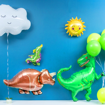 Dinosaur Balloon Cartoon Children Animal Balloon Themed Aluminum Film Balloon Baby Birthday Arrangement Decoration Background Wall