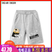 Didilu boys shorts summer new childrens casual print Middle pants casual versatile baby knitted five-point pants