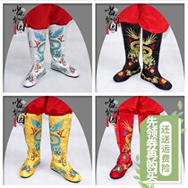 New drama opera film and television photography costume stage performance Emperor shoes red and black embroidered dragon face dragon boots