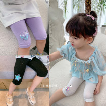 Fall in love with pretty girl girl leggings 2021 new summer thin baby casual Capri pants children cotton pants