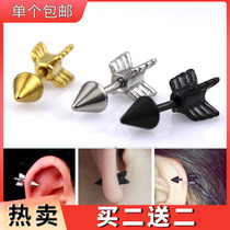 Korean version of personality fashion stud earrings arrow stainless steel hypoallergenic male and female ear stud ear stud