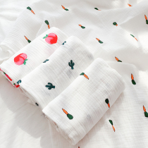 Soft waxy cotton baby blanket Cotton summer thin baby bath towel Newborn children square air conditioning towel quilt