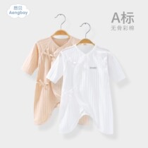 Ambe baby butterfly clothes baby clothes breathable newborn jumpsuit 0-3 five months 6 ha clothes cotton summer