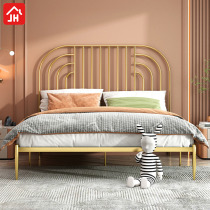 Nordic Iron Bed Double Bed Modern Minimalist Creative Bedroom Iron Frame Bed Ins Personality Bed Frame Sub 1 8 m Iron art bed