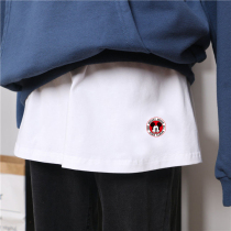 Butt cover artifact with sweater hem bottoming skirt womens autumn and winter stacked fart curtain white skirt tide