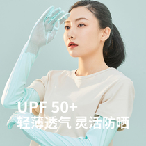 Shanghai Story Sunscreen Ice Sleeveless Womens Summer Department Long Skin Care Arm 100 hitch Casual Bicycling Finger Sunscreen Ice Cuff