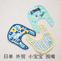 Baby Saliva Towel Boy Pure Cotton Female Toddler Waterproof Meal Pocket Baby Small Containment Mouth Pocket Round Neck Eating Milk Pocket Day Bill